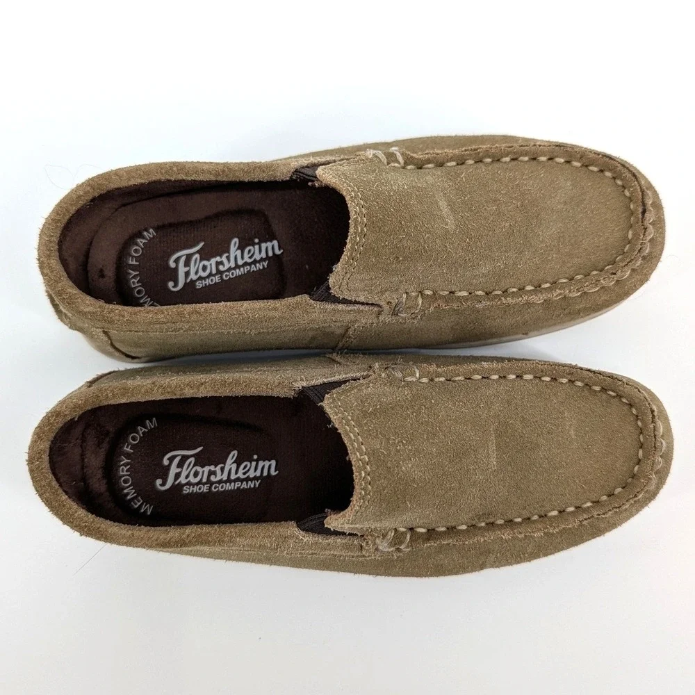 Florsheim Jr. Kids Jasper Venetian Tan Suede Slip On Loafers Size 11.5 M